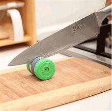 1 Pc Mini Kitchen Knife Sharpener Stone Abrader Two Grinding Wheels Sharpening Tool Kitchen Accessories Kitchen Accessories