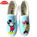 China Brand Shoes Cartoon Animal Mouse Kids Graffiti Hand Painted Canvas Shoes Anime Figure Shoes for