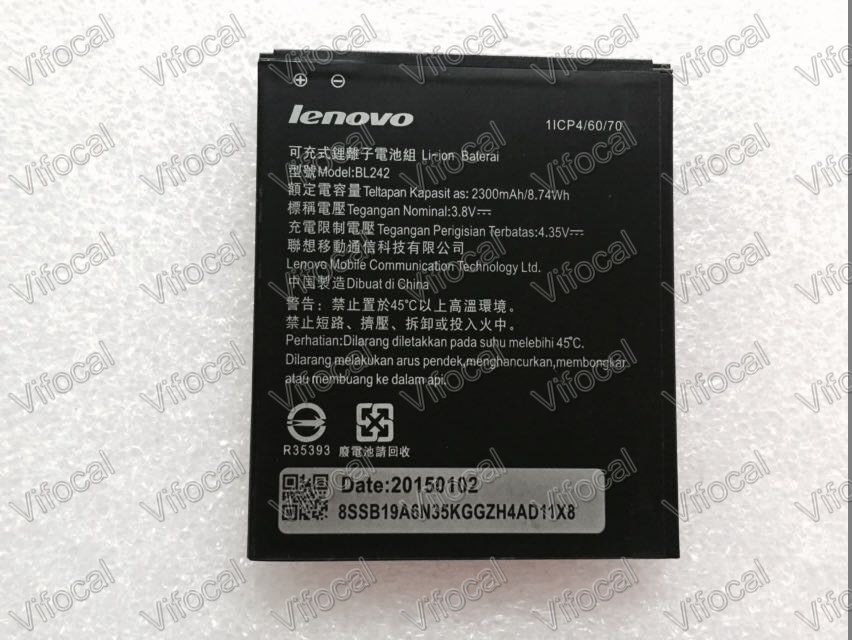 Lenovo K3  100%  LeMeng K30-T K30-W BL242 2300     Lenovo A6000 +  