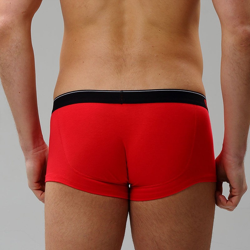 Manocean underwear men MultiColors sexy casual U convex design low-rise cotton solid boxers boxer shorts 7342 (16)