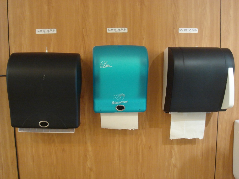 Фотография toilet sensor jumbo roll  paper holder auto paper dispenser touchless hand free Tissue box-White color