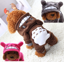 2016 New Fleece Pet Cat Dog Costume Soft Warm Dogs Clothes Cute Cartoon Hoodie Coat Four Leg Jumpsuit Clothing for Small Pets 14