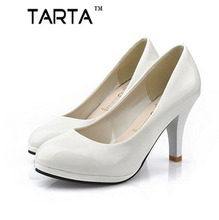 Shoes Women 2016 New Women shoes 3 Color Black White Red color PU thin heels Pumps profession pumps ggx-11