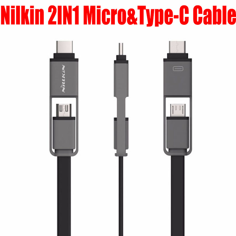 Nilkin Herdcase Original All Type - Original Nilkin Fast Charging Type C 2in1 Cable Micro nilkin herdcase original all type original nilkin fast charging type c 2in1 cable micro