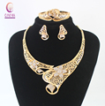 Wedding Dress Accessories Fine Necklace Set For Women African Beads Crystal Jewelry Sets Flower Pendant Party