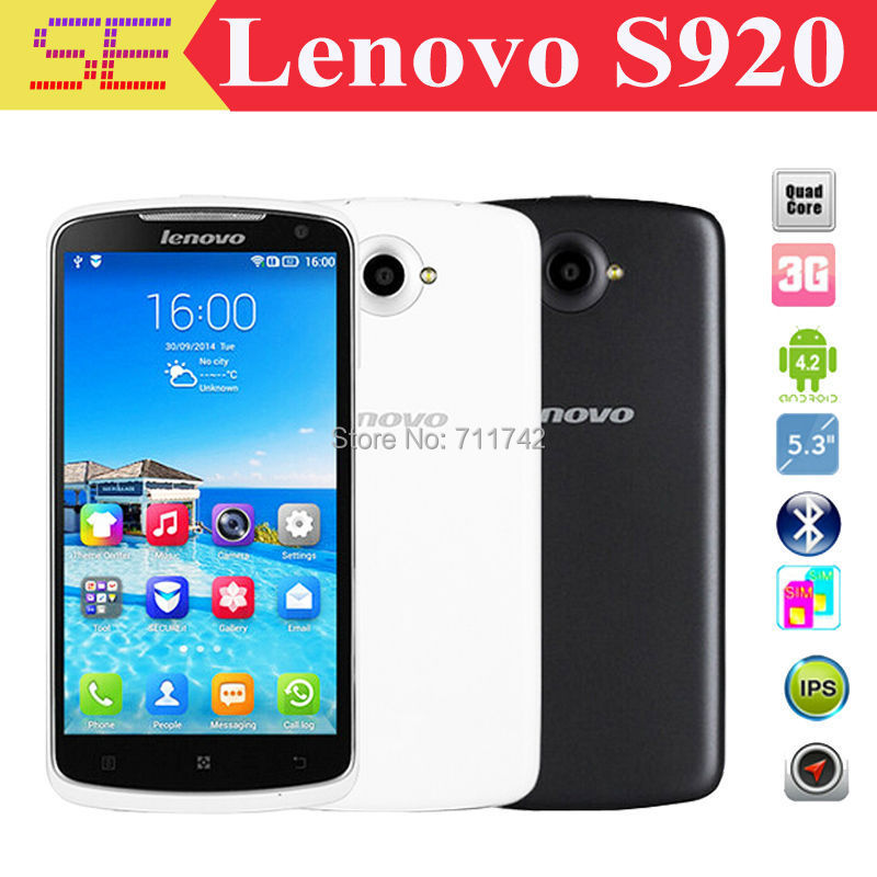 Original Lenovo S920 MTK6589 Quad Core 5 3 IPS Android 4 2 cell phone Bluetooth GPS