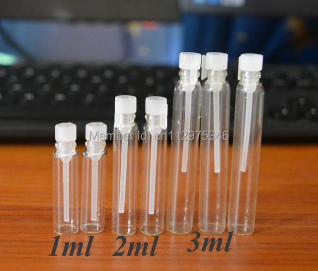 Wholesale 1ML Empty Liquid Sample Glass Bottle Perfume 1CC Vials Empty