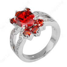Fashion Finger Ruby Jewelry Sz6 7 8 9 10 Women Men Red CZ Wedding Ring Anel