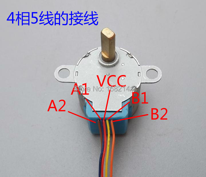 1pcs Used 25BYJ-5V DC5V 4-phase 5-wire Micro Gear Step Stepping Stepper Motor 