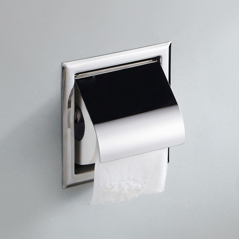 2016 New Toilet Paper Holders Bathroom Accessories Wall Mount Concealed Toilet Paper Box w/Cover