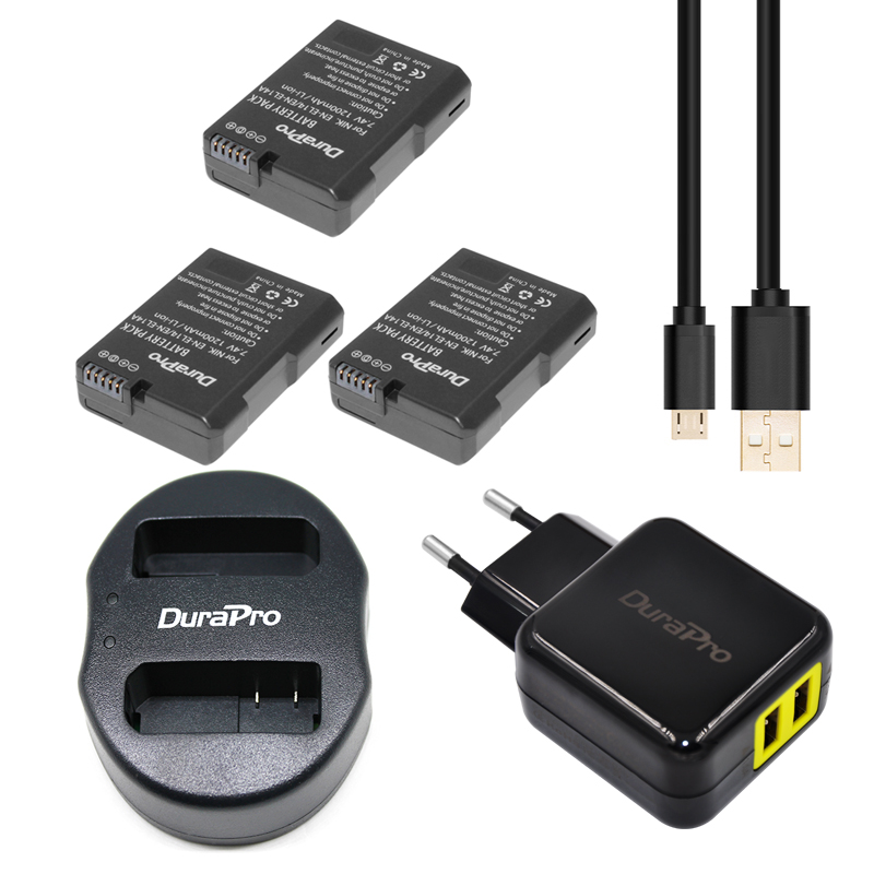 3 . DuraPro EN-EL14a EN-EL14  + USB    +     Nikon D5500, D5300, D3300, D5100, D5200, D3100, D3200