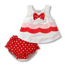 Girls Kids Bowknot Shirts Tops Ruffled Pants 2Pcs Set Dots Toddler Clothes 6M 3Y