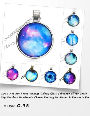 2016-Hot-Art-Photo-Vintage-Galaxy-Glass-Cabochon-Silver-Chain-Sky-Necklace-Handmade-Charm-Fantasy-Necklaces