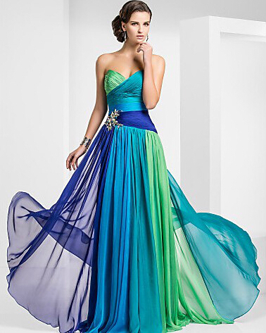 Tropical formal dress