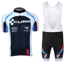 2013 NEW!!! CUBE bib short sleeve cycling jersey wear clothes bicycle/bike/riding jersey+bib pants shorts