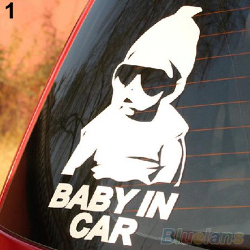 Baby on Board Car Safty Sticker Decal Waterproof Night Reflective Wall Stickers car covers 2K1Z