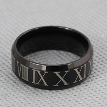 Roman numerals black ring stainless steel cool men ring cocktail wedding jewelry wholesale 