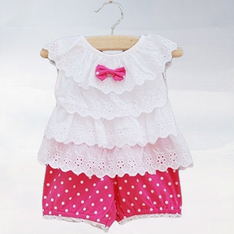 Children s clothing Female baby clothes baby girls princess suits summer set lovely baby girls set