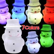 10x( Color Changing LED Snowman Night light TOOGOO(R)