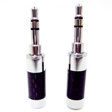 Hot Sales 3.5 mm Plug Audio Jack Carbon Rhodium-plated Earphone Adapter For DIY Headset Earphone or Used for Repair Earphone
