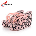 High Heel Sandals Platform Shoes Summer Sandals Non Slip Beach Flip Flops Women Slippers Wedges 11cm