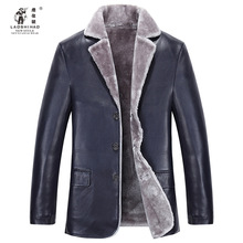2015 In Autumn And Winter Men’s Leather Jacket Collar Suit Fur Leather Jacket With Male Cashmere Fur Coat Brand-clothing
