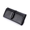 Classic Knitting Long Wallet Women Korean Style Fashion Soft Purse 2016 New Trendy Billfold Woven Pattern