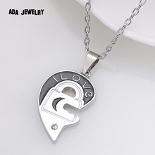 Wholesale 2016 New Couple Lovers Pendant Necklaces For Women s and Men s Fashion Metal Key