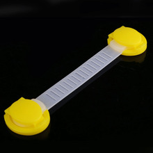 High Quality Safety Lock Baby Child Kids Drawer Cabinet Lock Long Style Safety Lock Yellow hv5n