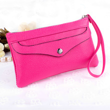 2015 Hot Fashion Women Wallets handbag solid PU Leather Long bag Portable Change clutch Lady brand Cash phone card coin Purse