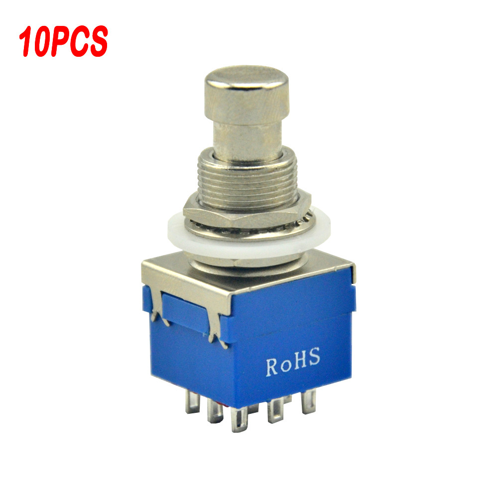 New 9PIN 3PDT Foot Switch For DIY Guitar Effects Pedal True Bypass Free