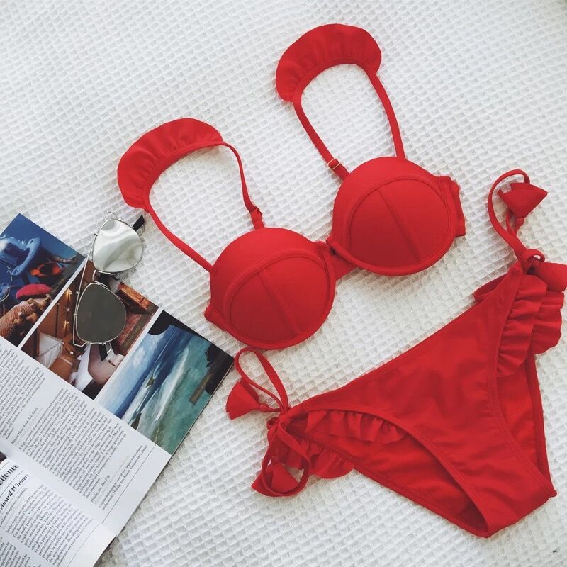 2016 Brand New Beach Red Bandage Bikini Sexy Women Bandage Bra Bikini Swimwears for woman Halter Swimsuit 1841 2016 Brand New Beach Red Bandage Bikini Sexy Women Bandage Bra Bikini Swimwears for woman Halter Swimsuit 1841