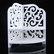 1Pcs White Baroque Small Corner Bath Den Shelf