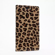 New Huawei Y635 Case Leopard Litchi Skin Wallet PU Leather Stand Flip Case for Huawei Y635