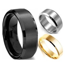 6MM Titanium Band Brushed Wedding Stainless Steel Solid Ring Men Women