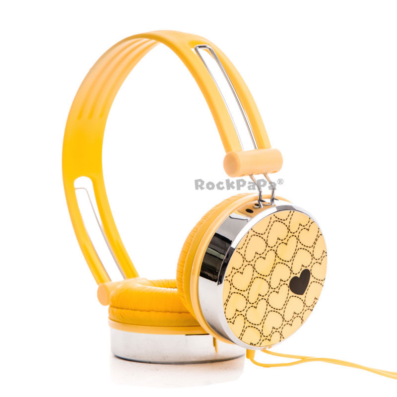 Rockpapa Love Pattern Over ear Boys font b Kids b font Girls Children Teens Adult DJ
