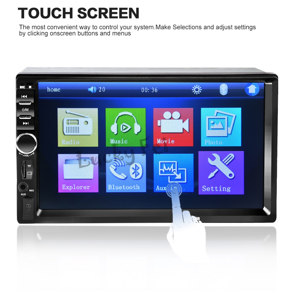 2 Din Car Video Player 7'' HD Touch Screen 1080P Bluetooth Stereo Radio FM/SD/MP4/MP5/Audio/USB/TF Auto Electronics In Dash 2 Din Car Video Player 7'' HD Touch Screen 1080P Bluetooth Stereo Radio FM/SD/MP4/MP5/Audio/USB/TF Auto Electronics In Dash