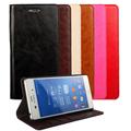 For fundas Sony Xperia Z3 Genuine Leather cover case For Sony Xperia Z3 D6603 D6633 Flip