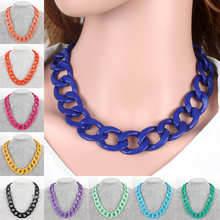 women chain necklaces acrylic chain choker necklace fashion jewelry wholesale 1510