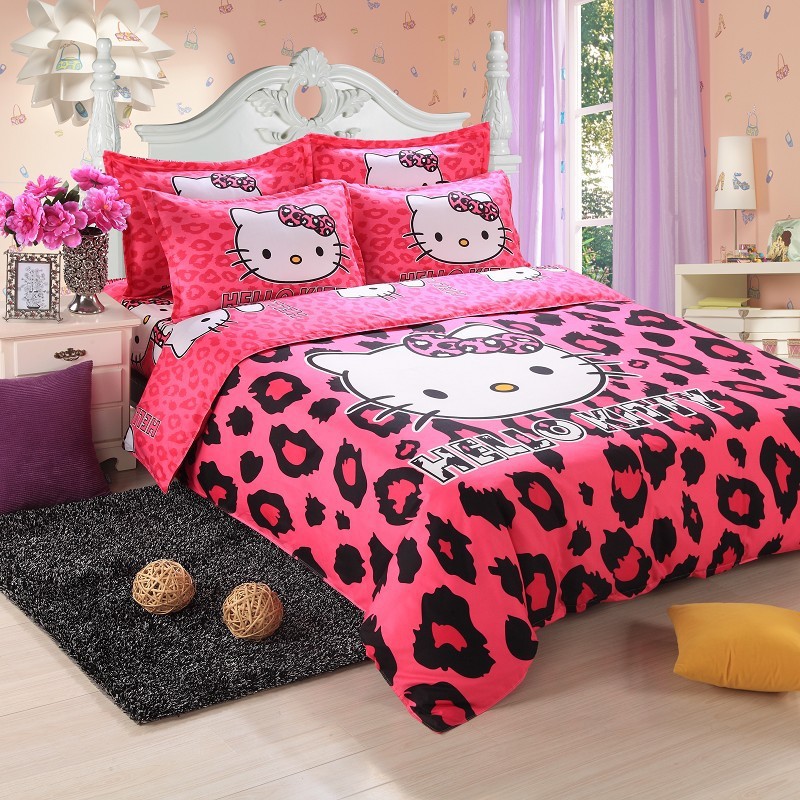 Aliexpress.com : Buy Hello Kitty BED SET,100% Cotton bedding set ...