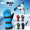 Winter New Fleeces Thicken Men s PU Stitching Waterproof Warm Gloves Ski Snowboard Gloves Motorcycle Gloves