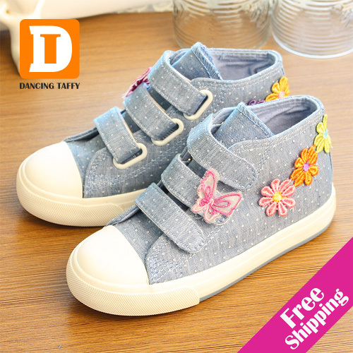 New Canvas Children Shoes High Female Child Prince...