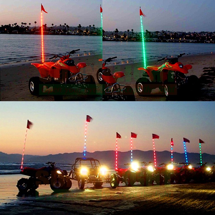 20W Car Beach Sand Dunes DRL Led Flag Bar DC 12V Pole Light Daytime Running Light Lamp Waterproof WhiteBlueRedGreenOrange (24)