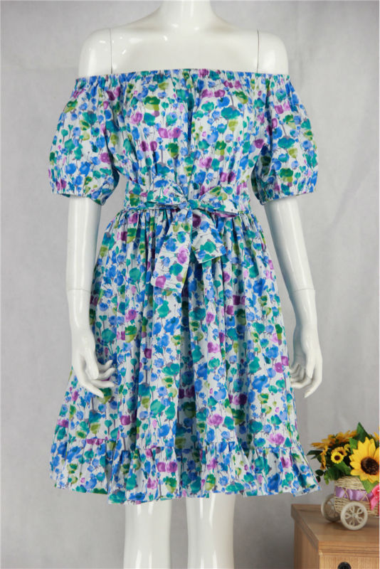 2015 NEW fashion summer floral dress lovely dress vintage casual dress free shipping 2015 NEW fashion summer floral dress lovely dress vintage casual dress free shipping