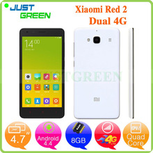 Original 4.7 inch IPS 4G LTE Mobile Phone Xiaomi Redmi 2 Redmi2 Red Rice 2 Redmi Qualcomm MSM8916 1GB 8GB 8MP Camera Dual SIM