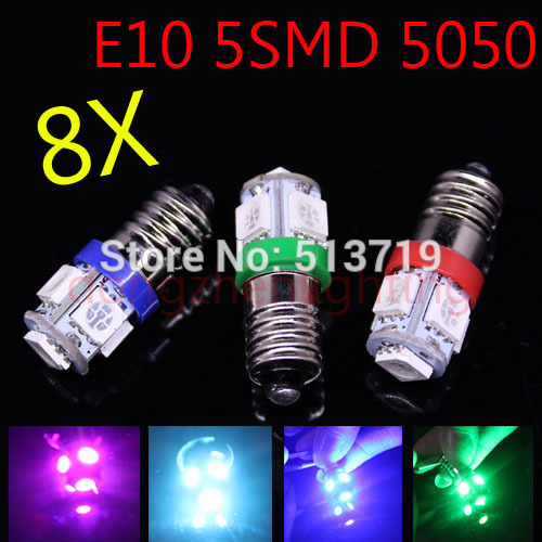 Free shipping 8X led auto bulb E10 1449 428 Screw ...