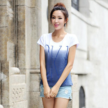 High quality 100 cotton t shirt women short sleeve t shirts o neck Causal loose print