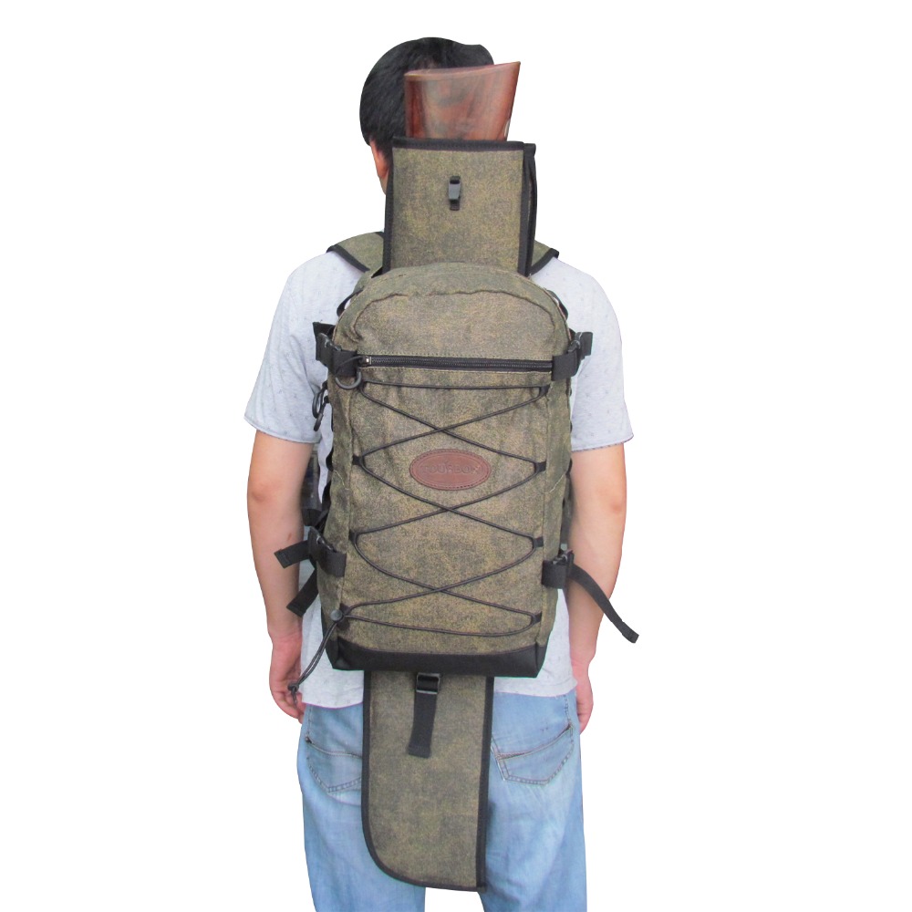 Tourbon Hunting Outdoor Canvas Rucksack with Large Capacity Detachable