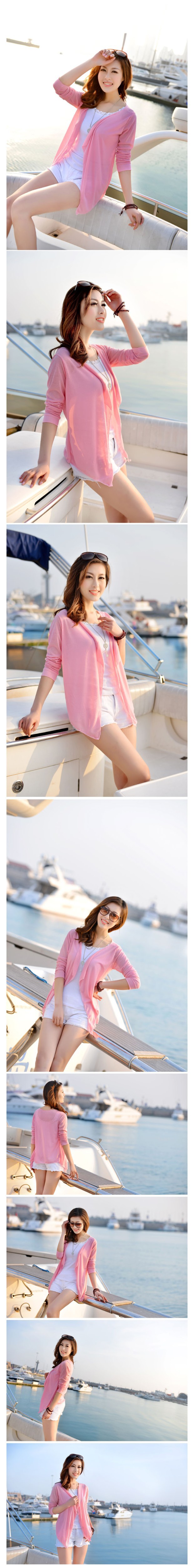 <font><b>Women</b></font> <font><b>Blouse</b></font> Spring 2016 Summer Thin Female Cardigan Teenage Girl Sunscreen Clothing Yellow Pink Gray Blue White Short Tops <font><b>Women</b></font> <font><b>Blouse</b></font> Spring 2016 Summer Thin Female Cardigan Teenage Girl Sunscreen Clothing Yellow Pink Gray Blue White Short Tops