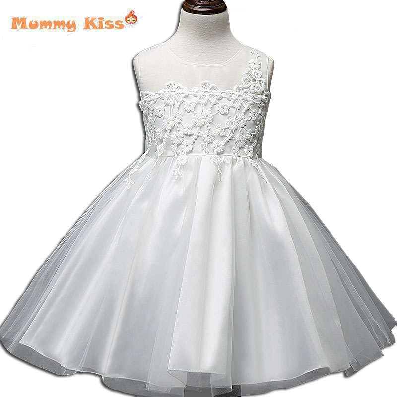 u0424u041eu0422u041e 3M-7Y Girls Dresses Wedding Party Lace Flower Girl Dresses White Ball Gown Dancing Dress Kids Girls...